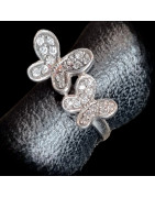 Bague Zirconium Papillon Argent 925 Taille 55