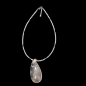 Pendentif Cristal de roche sur collier Pierre de lune facettées Argent 925