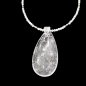 Pendentif Cristal de roche sur collier Pierre de lune facettées Argent 925