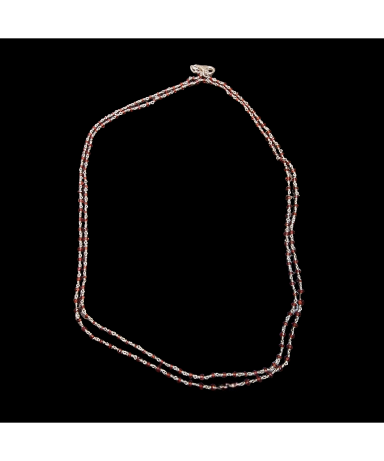 Collier Grenat 102 cm Argent 925