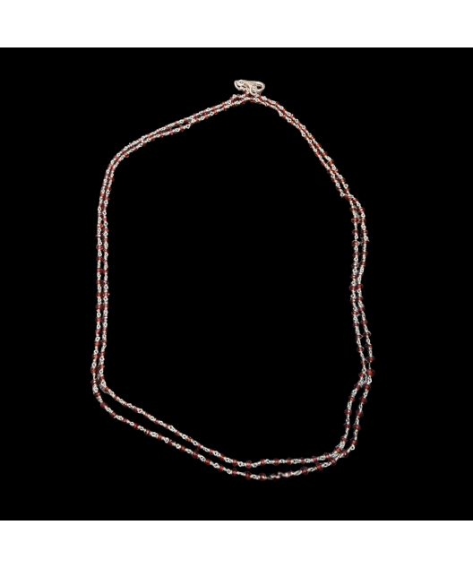 Collier Grenat 102 cm Argent 925