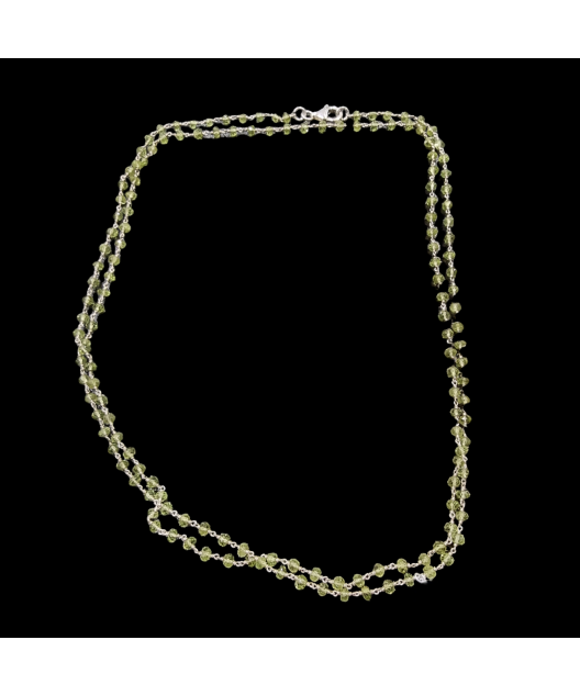 Collier Péridot 102 cm Argent 925