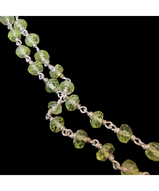 Collier Péridot 102 cm Argent 925
