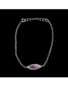 Bracelet Améthyste avec fermoir Argent 925