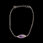 Bracelet Améthyste avec fermoir Argent 925