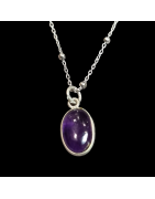 Pendentif Améthyste et chaîne Argent 925