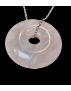 Pendentif Quartz rose Donut