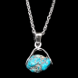 Pendentif Turquoise avec bélière et chaîne