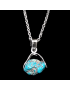 Pendentif Turquoise avec bélière et chaîne