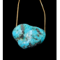 Pendentif Turquoise avec chaîne dorée