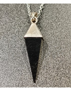 Pendentif Onyx Argent 925 avec chaîne