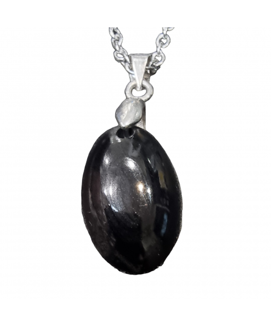Pendentif Spinelle avec bélière Argent 925 et chaîne