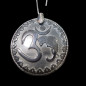 Pendentif Hématite rond Reiki avec bélière et chaîne