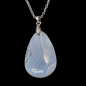 Pendentif Calcédoine avec bélière et chaîne