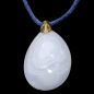 Pendentif Calcédoine avec bélière dorée sur cordon réglable