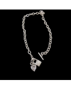 Pendentif Zirconium Cœur avec chaîne gros maillons