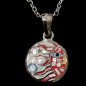 Pendentif Email rond avec chaîne