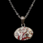 Pendentif Email ovale avec chaîne