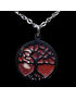 Pendentif Jaspe mokaïte Arbre de vie sur chaîne