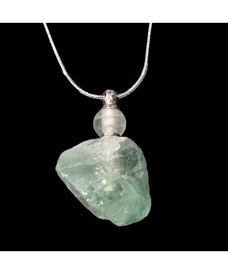 Pendentif Fluorite flacon avec chaîne