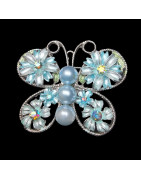 Broche Zirconium Papillon