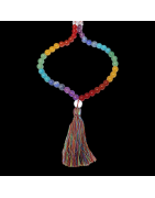 Collier Mala 7 Chakras 108 pierres rondes 8mm