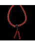 Collier Mala Cornaline & Onyx 108 pierres rondes 8mm