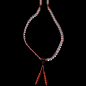 Collier Mala Cristal de roche & Onyx 108 pierres rondes 6mm