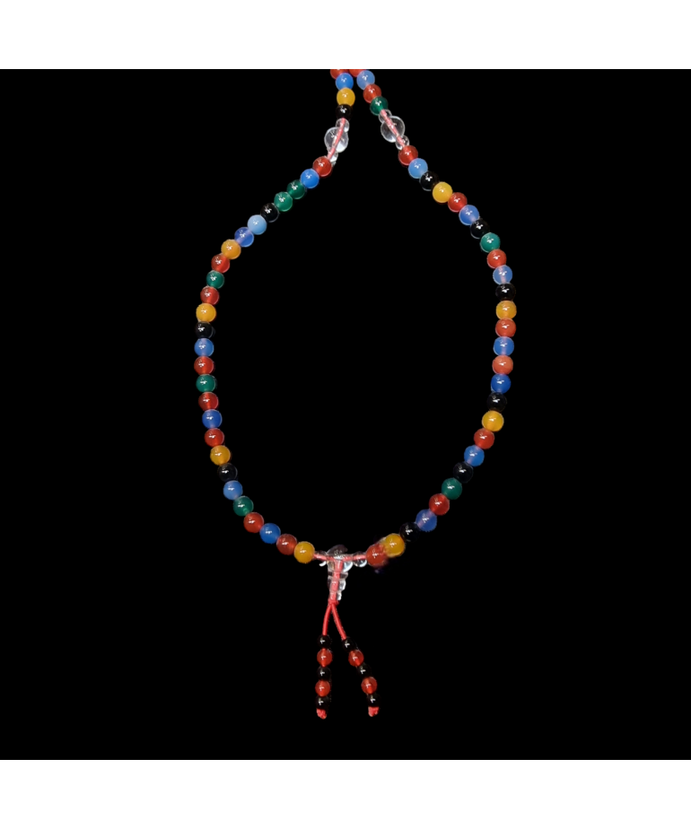 Collier Mala 7 Chakras 108 pierres rondes 6mm