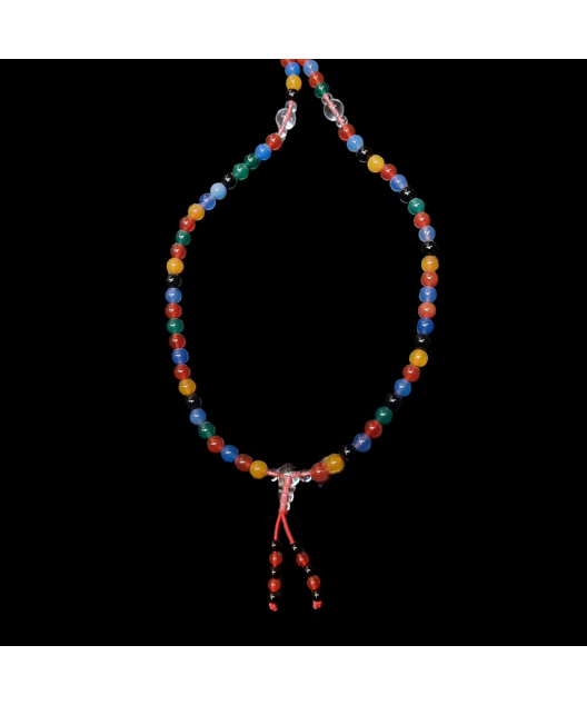 Collier Mala 7 Chakras 108 pierres rondes 6mm