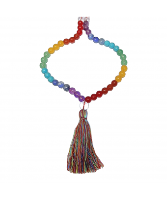 Collier Mala 7 Chakras 108 pierres rondes 8mm