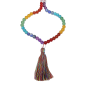 Collier Mala 7 Chakras 108 pierres rondes 8mm