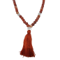 Collier Mala Sardonyx et Cristal de Quartz mat 108 pierres rondes 8mm