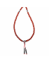 Collier Mala Cornaline & Onyx 108 pierres rondes 6mm
