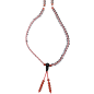 Collier Mala Cristal de roche & Onyx 108 pierres rondes 6mm