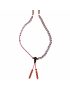 Collier Mala Cristal de roche & Onyx 108 pierres rondes 6mm
