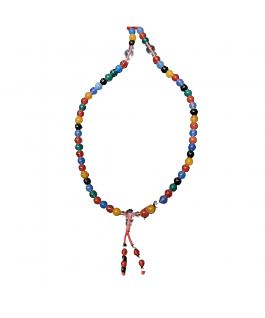 Collier Mala 7 Chakras 108 pierres rondes 6mm