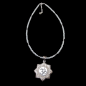 Pendentif Médaillon Reiki façonné Argent 925 sur collier Pierre de lune