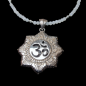 Pendentif Médaillon Reiki façonné Argent 925 sur collier Pierre de lune