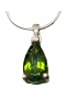 Pendentif Tourmaline verte et chaîne Argent 925