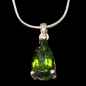Pendentif Tourmaline verte et chaîne Argent 925