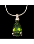 Pendentif Tourmaline verte et chaîne Argent 925