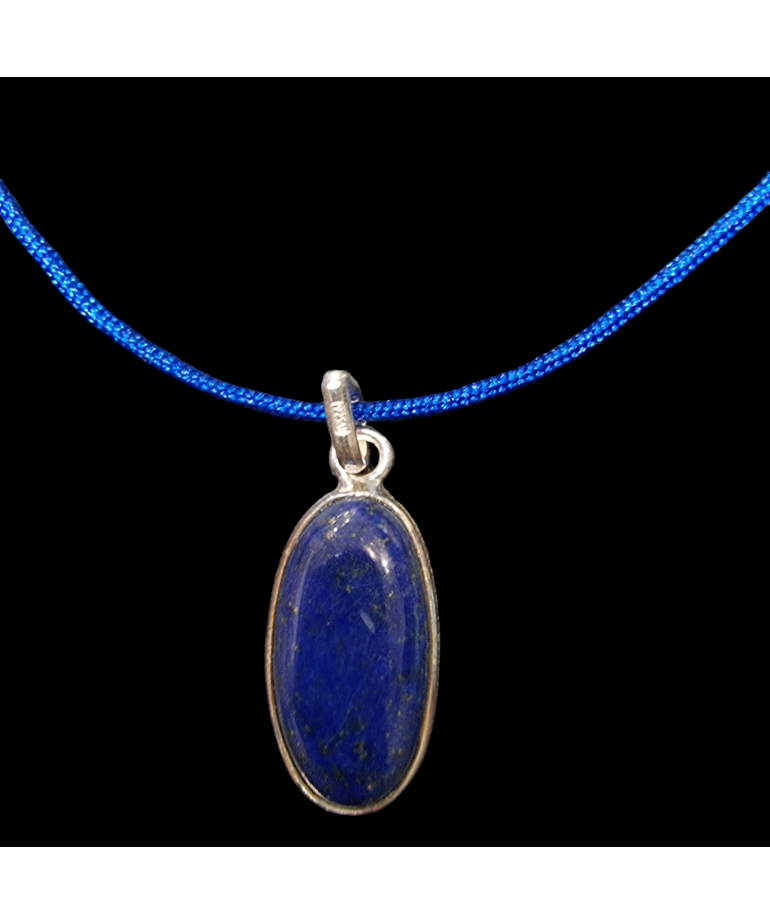 Pendentif Lapis-lazuli Argent 925 sur cordon réglable