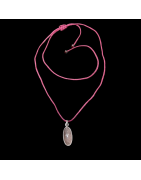 Pendentif Quartz rose Argent 925 sur cordon réglable