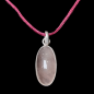 Pendentif Quartz rose Argent 925 sur cordon réglable