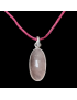 Pendentif Quartz rose Argent 925 sur cordon réglable