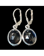Boucles Spinelle facettée dormeuses Argent 925