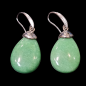Boucles Aventurine verte Métal rhodié