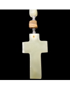 Collier Onyx Vert Croix