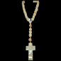 Collier Onyx verte Croix